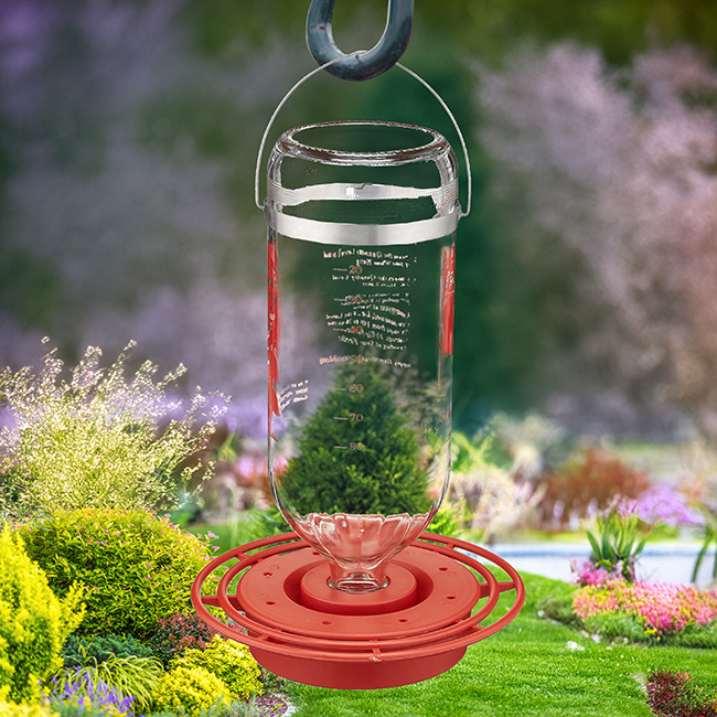 Best-1 Glass Hummingbird Feeder, 32 oz.