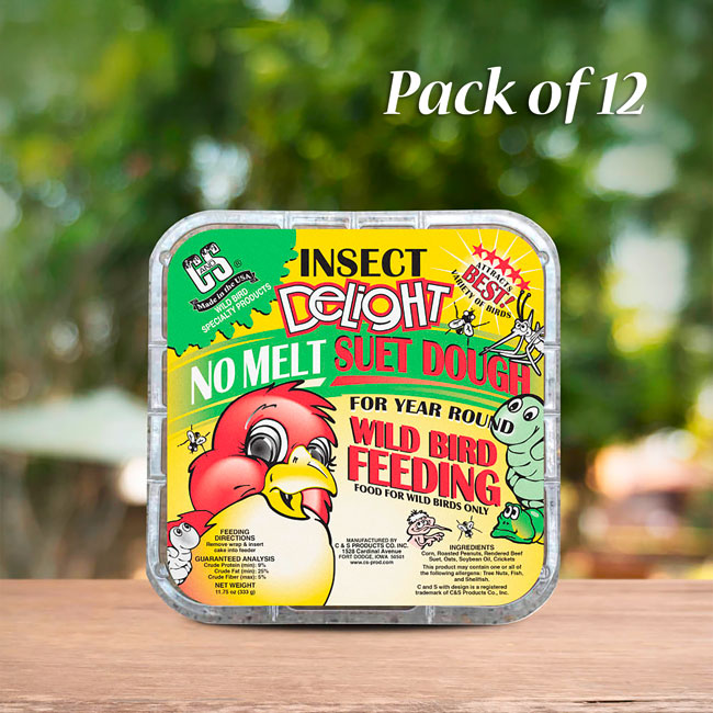 C&S Insect Delight No Melt Suet Dough, 11.75 oz., 12 Cakes
