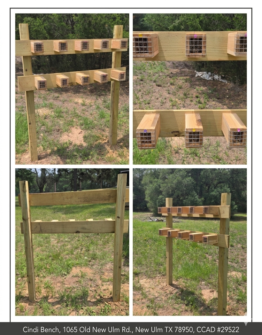 Cedar Hollar Custom Native Solitary Bee Nest Box